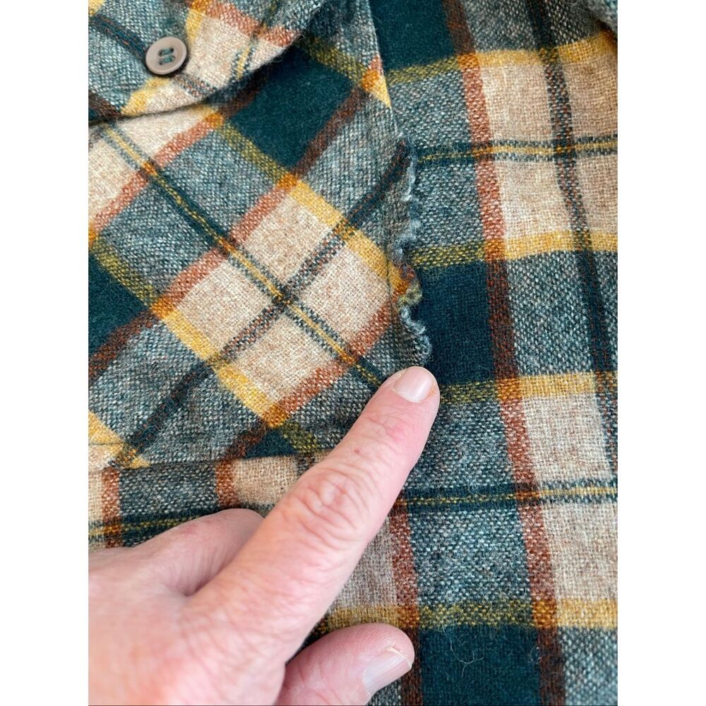 Sierra Madre Briggs Plaid Shirt Long Sleeve Size‎ M From The 1980's VTG Hiking - Picture 3 of 9